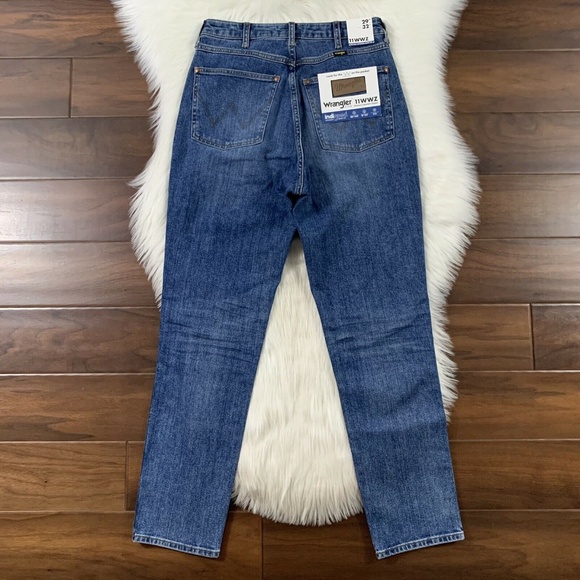 Wrangler Icon Crop Denim Jeans Indigood 11WWZ - Picture 7 of 9